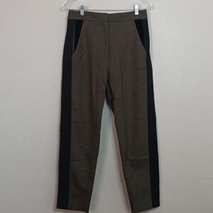 Just Cavalli Green Wool Tuxedo Pants Size 40/S